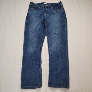 Levi's Women's Size 10S Classic Straight 30X28 Blue Jeans Dark Wash Stretch